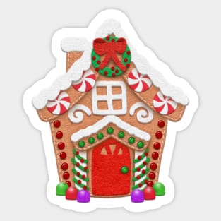Christmas Gingerbread House | Faux Felt Applique Style by Cherie(c)2021 Sticker